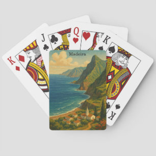 Vintage Travel Madeira Atlantic Island Playing Cards