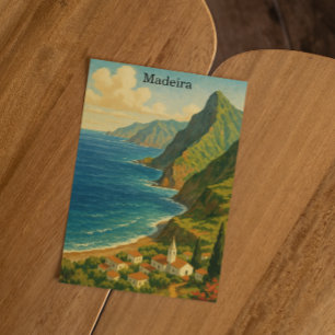 Vintage Travel Madeira Atlantic Island Postcard