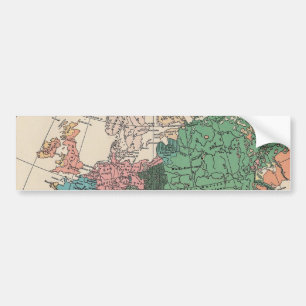 Vintage Travel Map Bumper Sticker