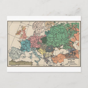 Vintage Travel Map Postcard