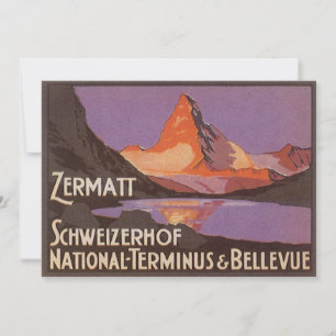 Vintage Travel, Matterhorn Mountain in Switzerland