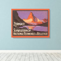 Vintage Travel, Matterhorn Mountain in Switzerland