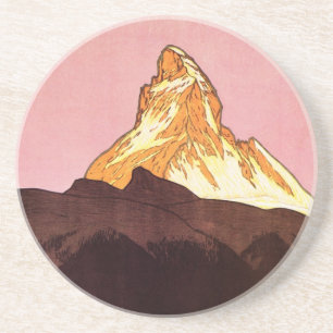 Vintage Travel, Matterhorn Mountain, Switzerland Coaster