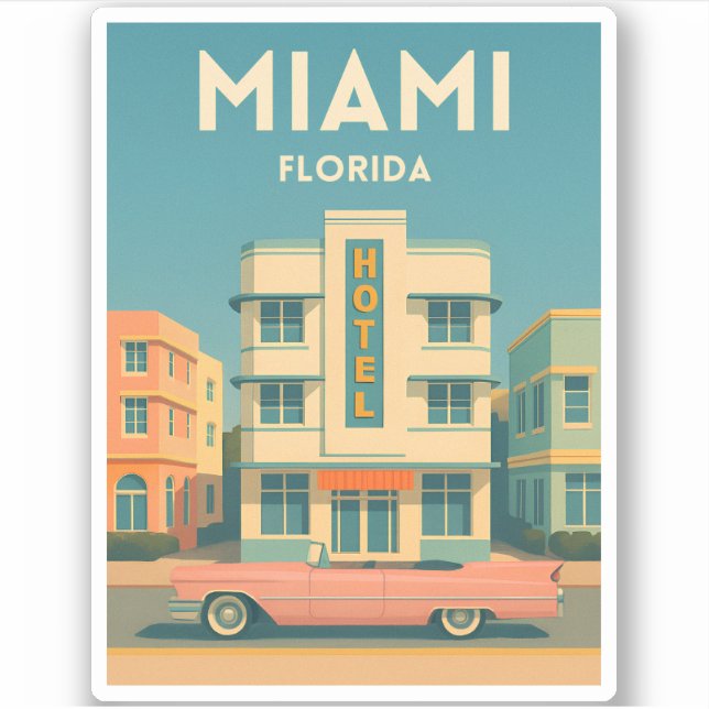 Vintage Travel Miami Art Deco District Florida (Front)