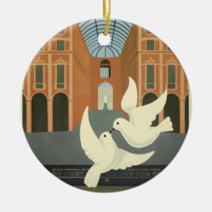 Vintage Travel Milan Orient Express Ceramic Tree Decoration