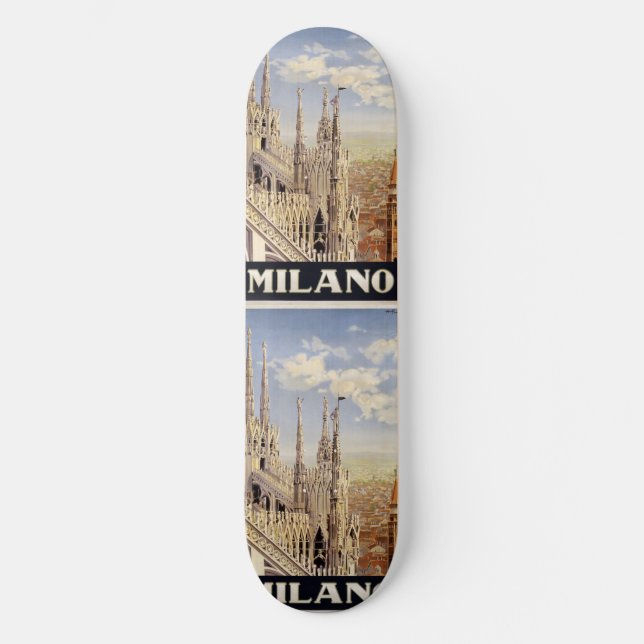 Vintage Travel Milano Milan Italy skateboards (Front)