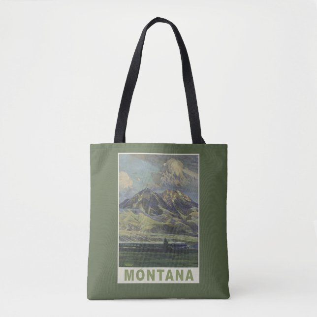 Vintage Travel Montana USA bags (Front)