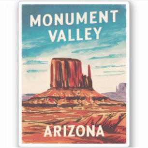 Vintage Travel Monument Valley Arizona Retro