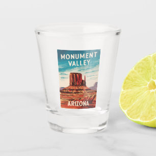 Vintage Travel Monument Valley Arizona Retro Shot Glass