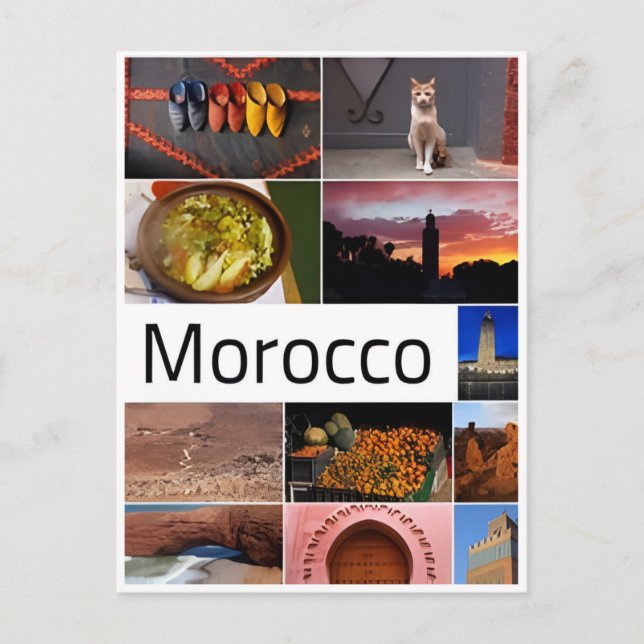Vintage Travel Morocco maroc tourism Marrakech Postcard (Front)
