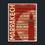 Vintage Travel Morocco maroc tourism Marrakech Postcard<br><div class="desc">vintage,  retro,  travel,  modern,  watercolor,  classic,  Morocco,  Marrakech,  tourism,  souvenir, </div>