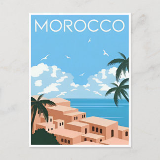 Vintage Travel Morocco maroc tourism marrakesh Postcard