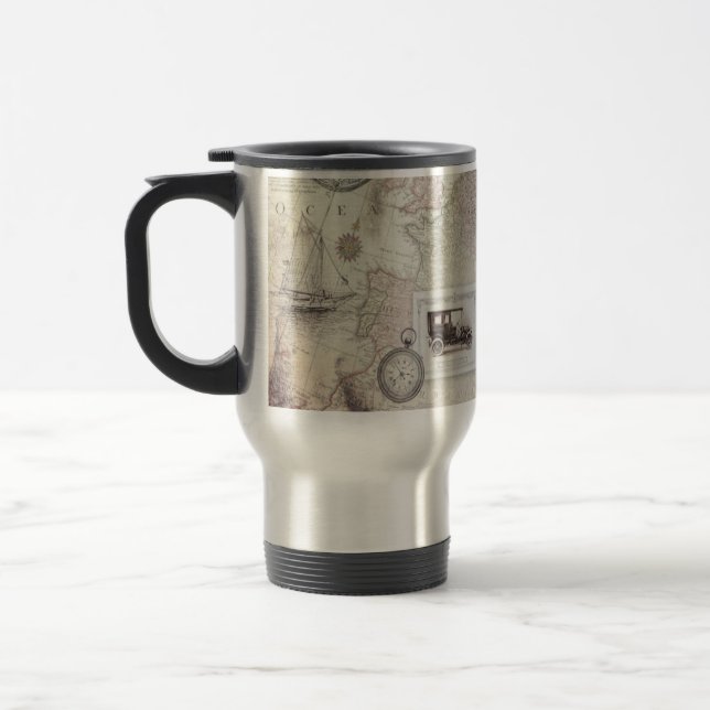 Vintage travel   mug (Left)