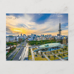 vintage travel nagoya Japan city Castle  Postcard