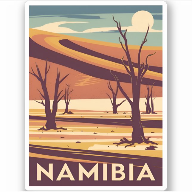 Vintage Travel Namibia Africa Retro Graphic (Front)