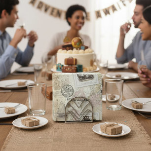 Vintage travel  napkin