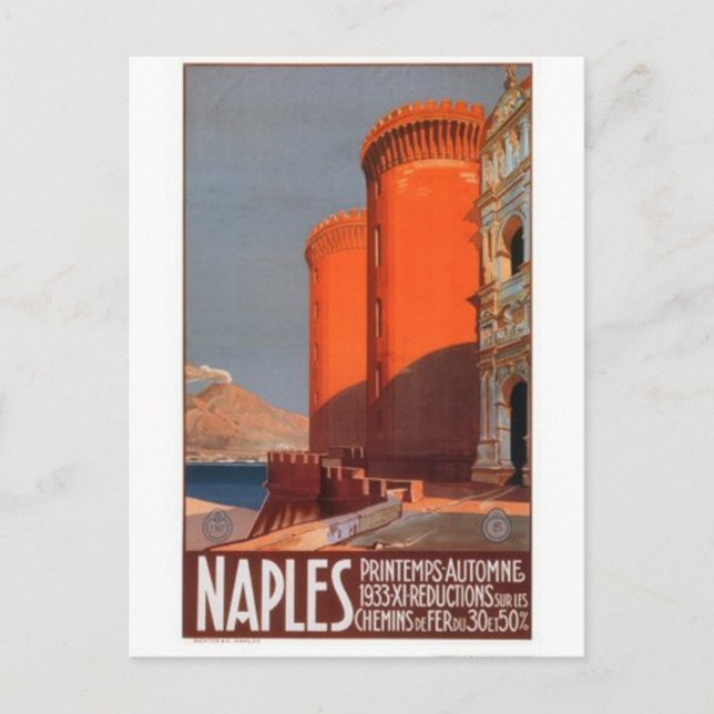 Vintage travel Naples , Rome - Postcard (Front)