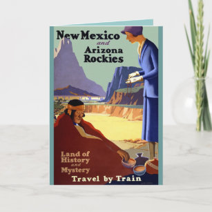Vintage Travel - New Mexico and Arizona Rockies Card