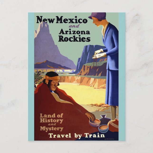 Vintage Travel -  New Mexico and Arizona Rockies Postcard (Front)