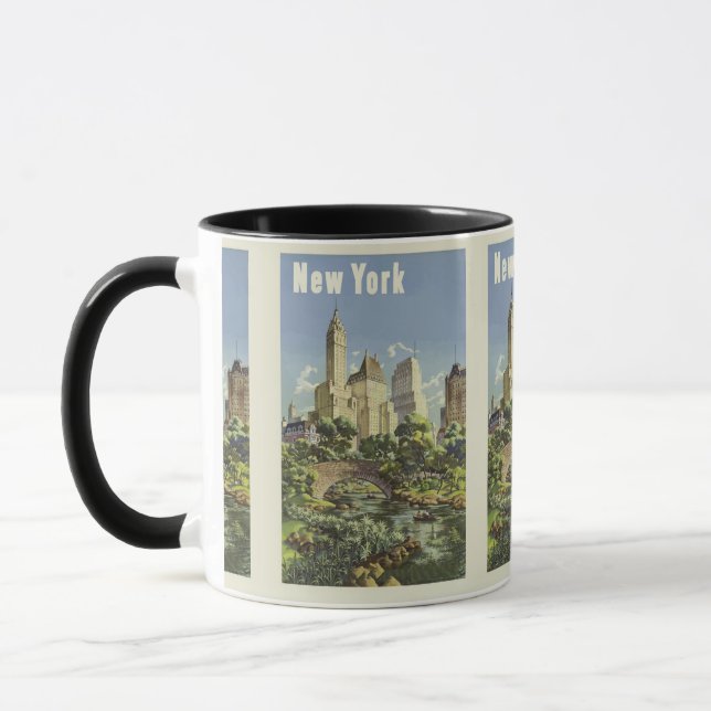 Vintage Travel New York City Mug (Left)