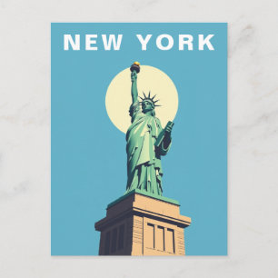 Vintage Travel New York City Statue of Liberty Postcard