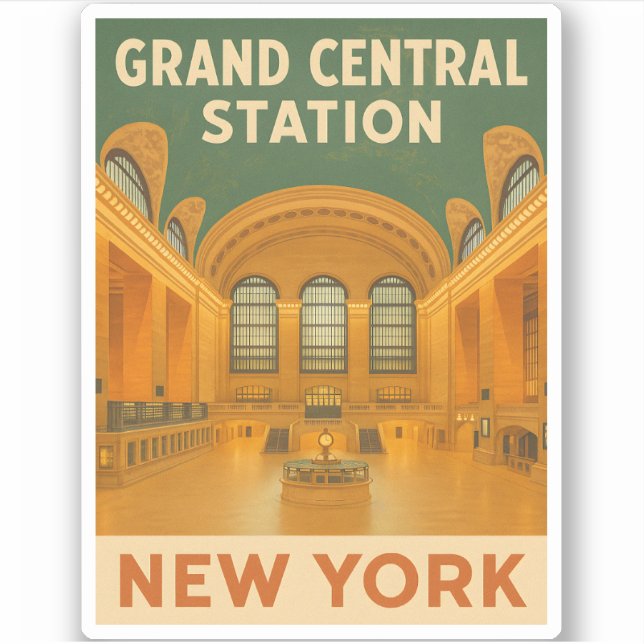 Vintage Travel New York Grand Central Station (Front)