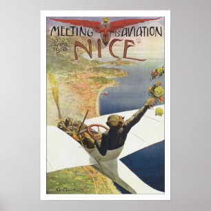 Vintage Travel Nice France Poster