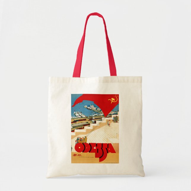 Vintage Travel Odessa Ukraine Soviet Union Tote Bag (Front)