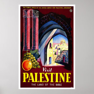 Vintage travel, Palestine Poster