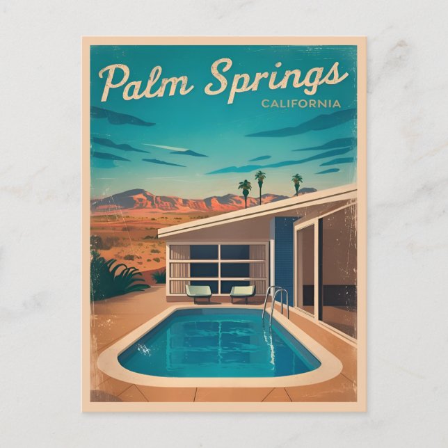 Vintage Travel Palm Springs California Scenic Postcard (Front)