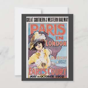 Vintage Travel, Paris in London Railroad Woman