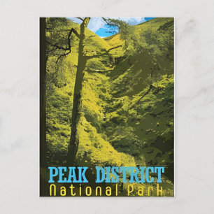 Vintage travel Peak District National Park England Postcard