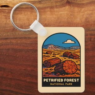 Vintage Travel Petrified Forest National Park Key Ring
