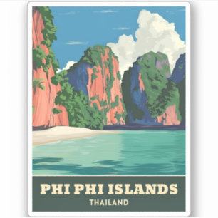 Vintage Travel Phi Phi Islands Thailand Seaside