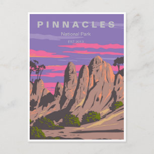 Vintage travel Pinnacles National Park California Postcard