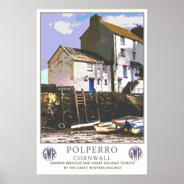 Vintage travel, Polperro. Poster (Front)