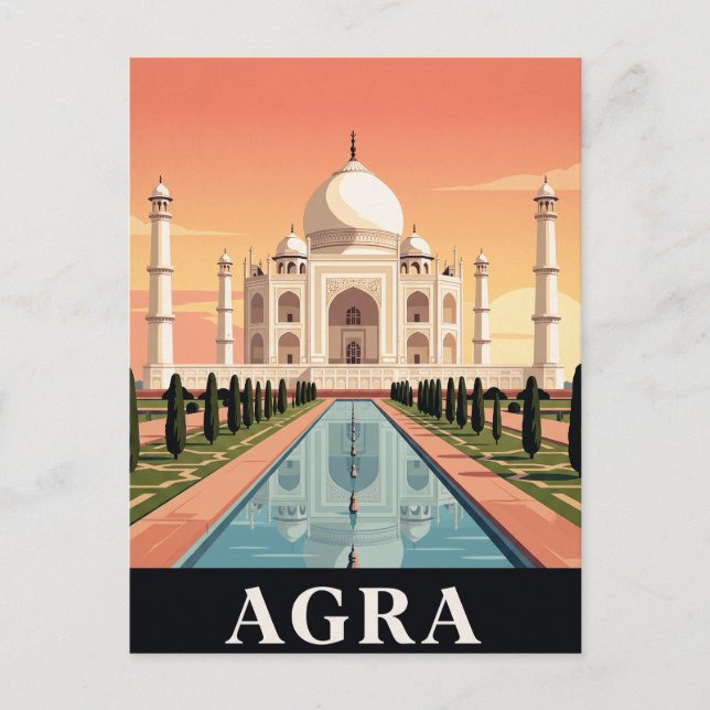 Vintage Travel Postcard | AGRA (Front)