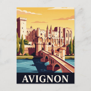 Vintage Travel Postcard Avignon