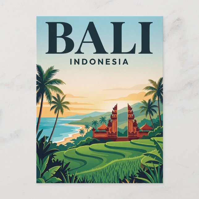 Vintage Travel Postcard | Bali (Front)