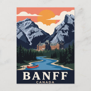 Vintage Travel Postcard Banff Canada