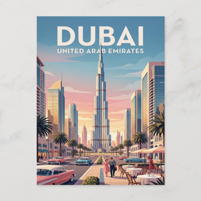 Vintage Travel Postcard | Dubai (Front)