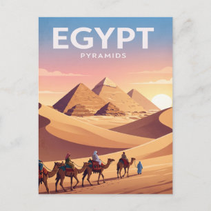 Vintage Travel Postcard Egypt Pyramids