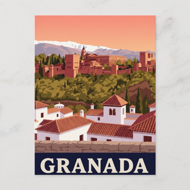 Vintage Travel Postcard Granada (Front)