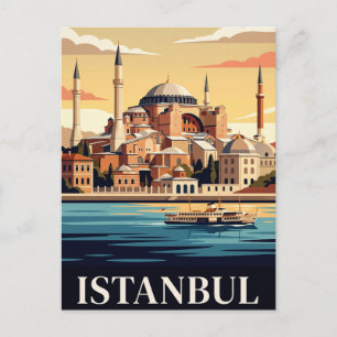 Vintage Travel Postcard Istanbul