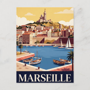 Vintage Travel Postcard Marseille