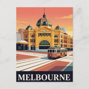 Vintage Travel Postcard MELBOURNE