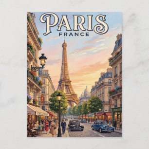 Vintage Travel Postcard Paris