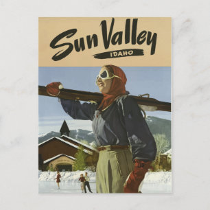 Vintage travel postcard poster Idaho USA