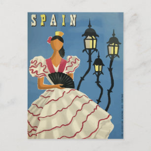 Vintage travel postcard poster Spain