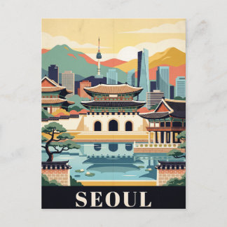 Vintage Travel Postcard | Seoul